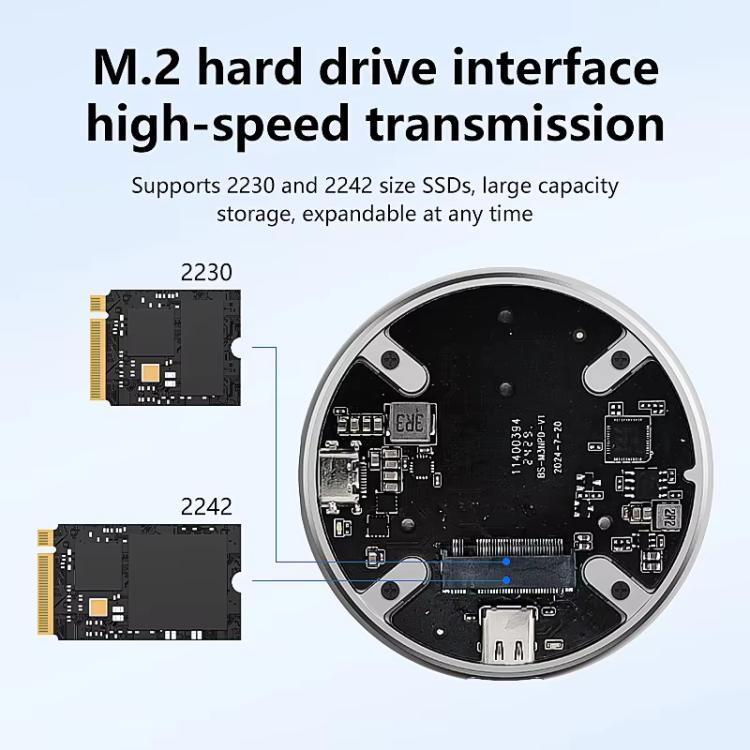Blueendless M3NPD M.2 NVMe 2230/2242 Scatola per disco rigido magnetico per telefono, M3NPD
