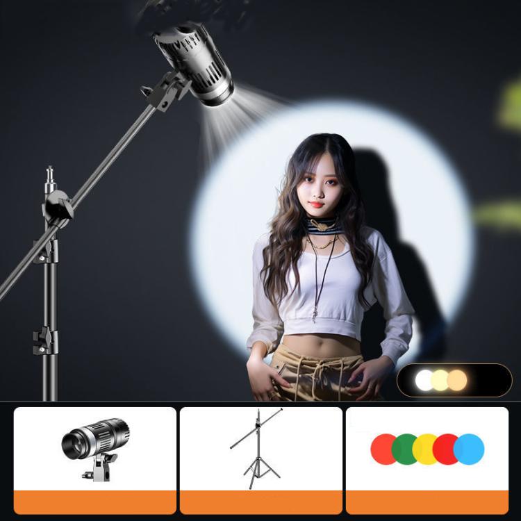 102 LEDs Spotlight Portrait Photography Fill Light Adjustable Focus Triple Color Temperature,US Plug, 100W, 175W, 275W, 100W+2.1m Tripod, 175W+2.1m Tripod, 275W+2.1m Tripod, 275W+2.1m Tripod+Crossbar