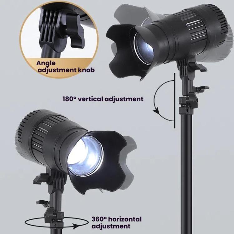 102 LEDs Spotlight Portrait Photography Fill Light Adjustable Focus Triple Color Temperature,US Plug, 100W, 175W, 275W, 100W+2.1m Tripod, 175W+2.1m Tripod, 275W+2.1m Tripod, 275W+2.1m Tripod+Crossbar