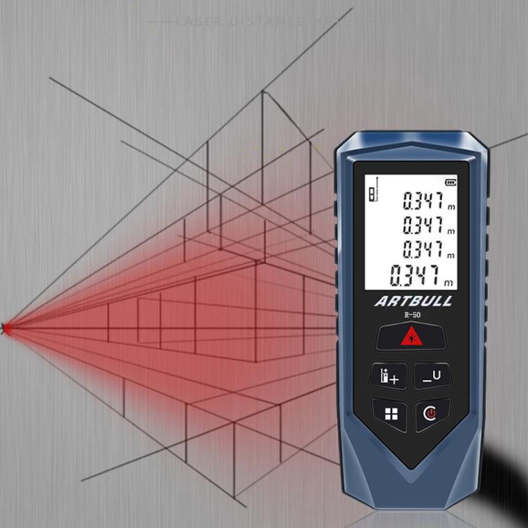ARTBULL Misuratore di distanza laser a infrarossi portatile Righello elettronico, 50m