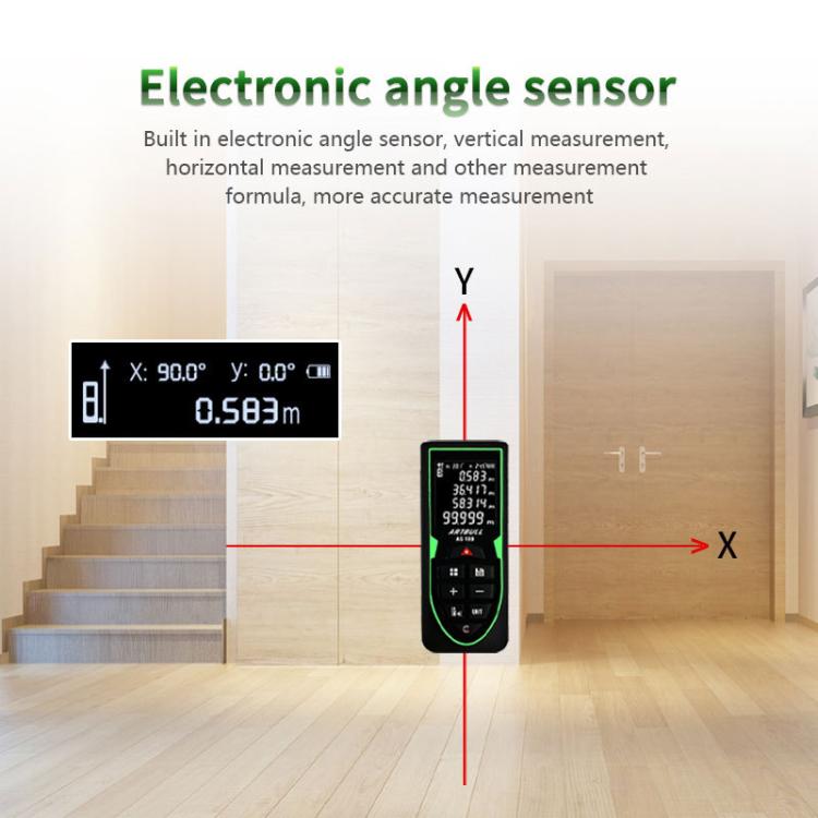ARTBULL Misuratore di distanza laser Strumento di misurazione della stanza portatile Righello elettronico, ARTBULL 100m