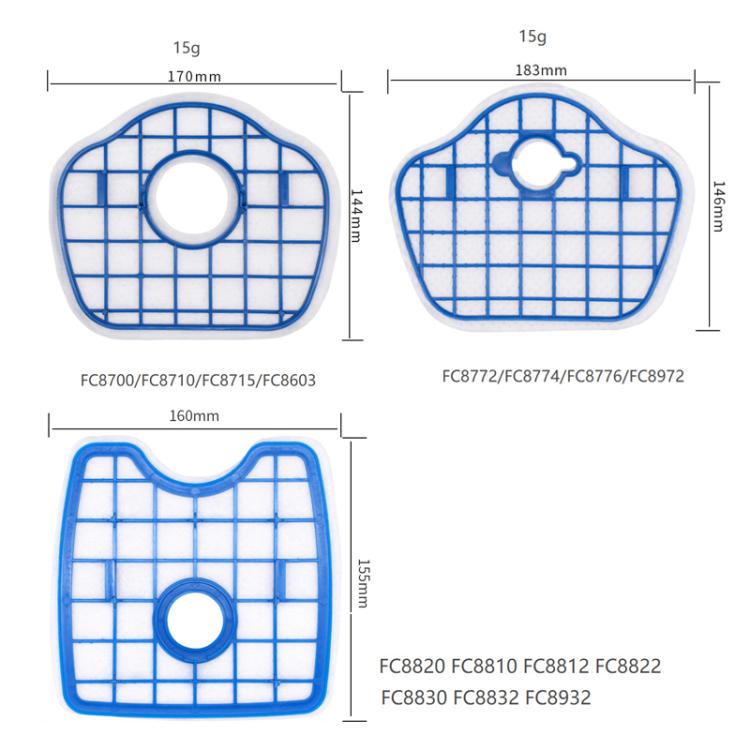 Parti di ricambio per filtri aspirapolvere robot, For Philips FC8810 8820 8832, For Philips FC8972 8974 8976, For Philips FC8710 8700 8705 8715