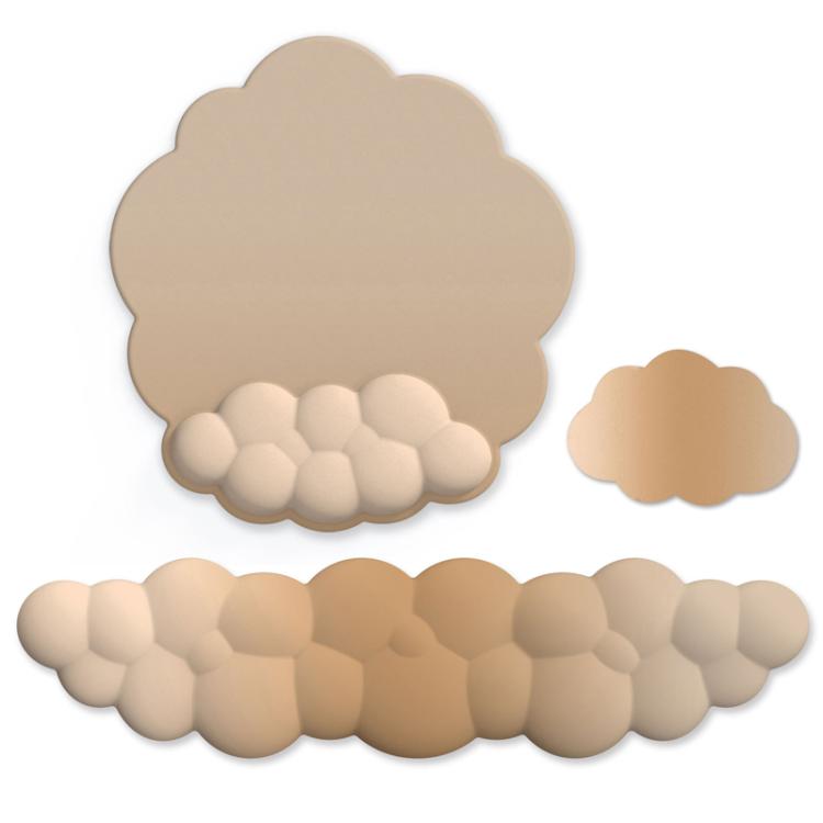 3 pezzi / set tappetino per mouse e tastiera in memory foam in silicone con gradiente nuvoloso, Model 3, Model 5, Model 8, Model 9, Model 10, Model 11, Model 12, Model 13, Model 14, Green, Blue+Yellow, Blue+Gray, Navy Blue+Gray