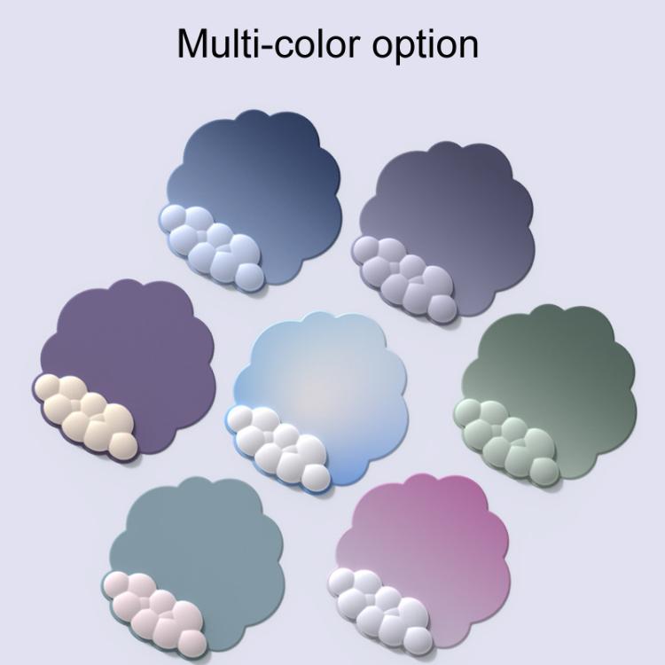 3 pezzi / set tappetino per mouse e tastiera in memory foam in silicone con gradiente nuvoloso, Model 3, Model 5, Model 8, Model 9, Model 10, Model 11, Model 12, Model 13, Model 14, Green, Blue+Yellow, Blue+Gray, Navy Blue+Gray
