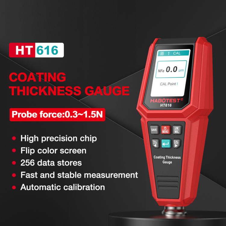 Misuratore di spessore del rivestimento della vernice del tester della vernice per auto HABOTEST HT616, HT616