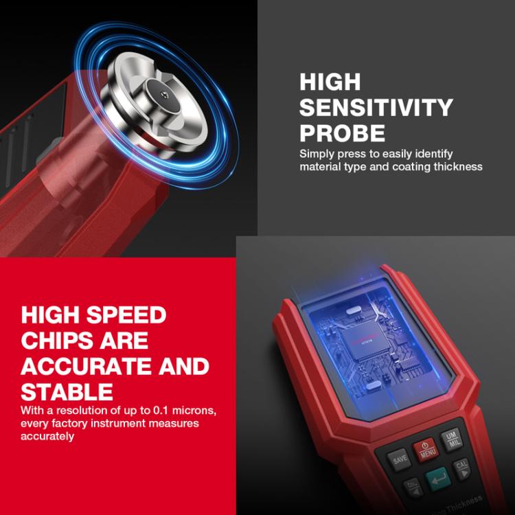 Misuratore di spessore del rivestimento della vernice del tester della vernice per auto HABOTEST HT616, HT616