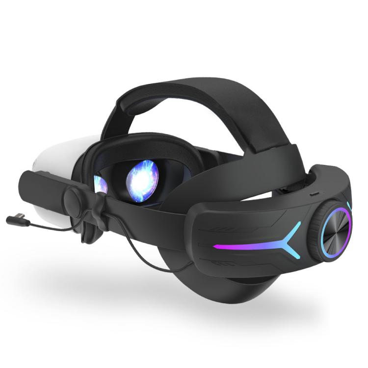 Per Meta Quest 2 VR RGB Head Strap Fascia regolabile Batteria integrata da 8000 mAh, For Meta Quest 2 (Gaming White), For Meta Quest 2 (Gaming Black), For Meta Quest 2 (White)