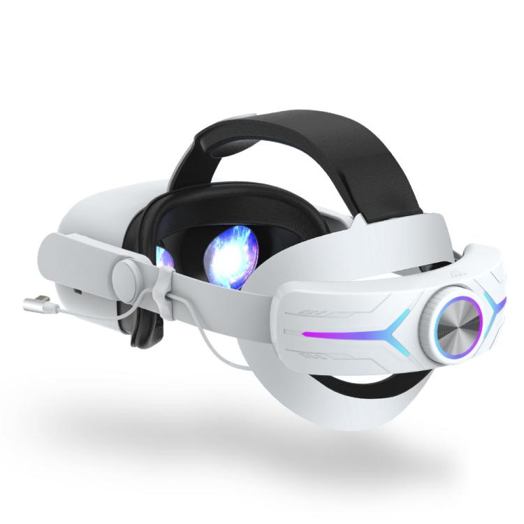 Per Meta Quest 2 VR RGB Head Strap Fascia regolabile Batteria integrata da 8000 mAh, For Meta Quest 2 (Gaming White), For Meta Quest 2 (Gaming Black), For Meta Quest 2 (White)