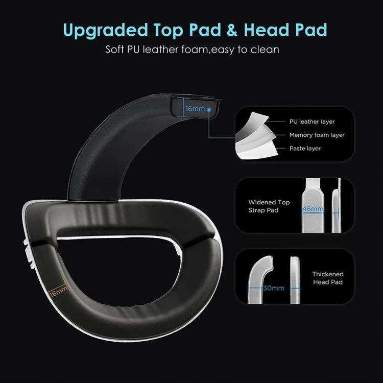 Per Meta Quest 2 VR RGB Head Strap Fascia regolabile Batteria integrata da 8000 mAh, For Meta Quest 2 (Gaming White), For Meta Quest 2 (Gaming Black), For Meta Quest 2 (White)