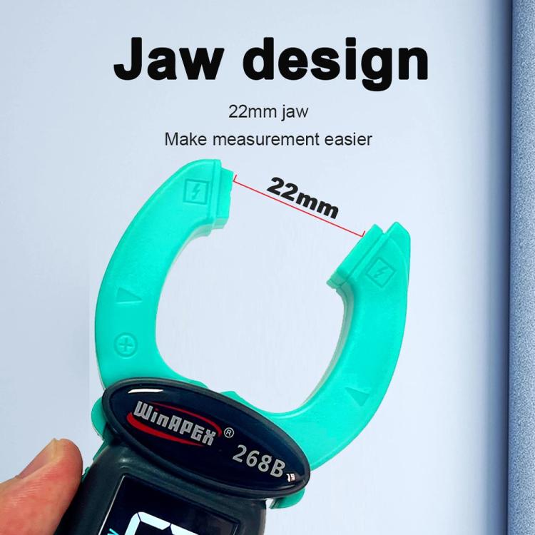 Pinza amperometrica WINAPEX Misuratore di tensione e corrente AC/DC ad alta precisione, 268B