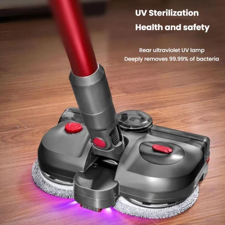 Testa di mocio elettrico 4 in 1 con luce sterilizzatrice UV e serbatoio dell'acqua, For Dyson V7 / V8 / V10 / V11, For Dyson V12 Slim / V10 Slim