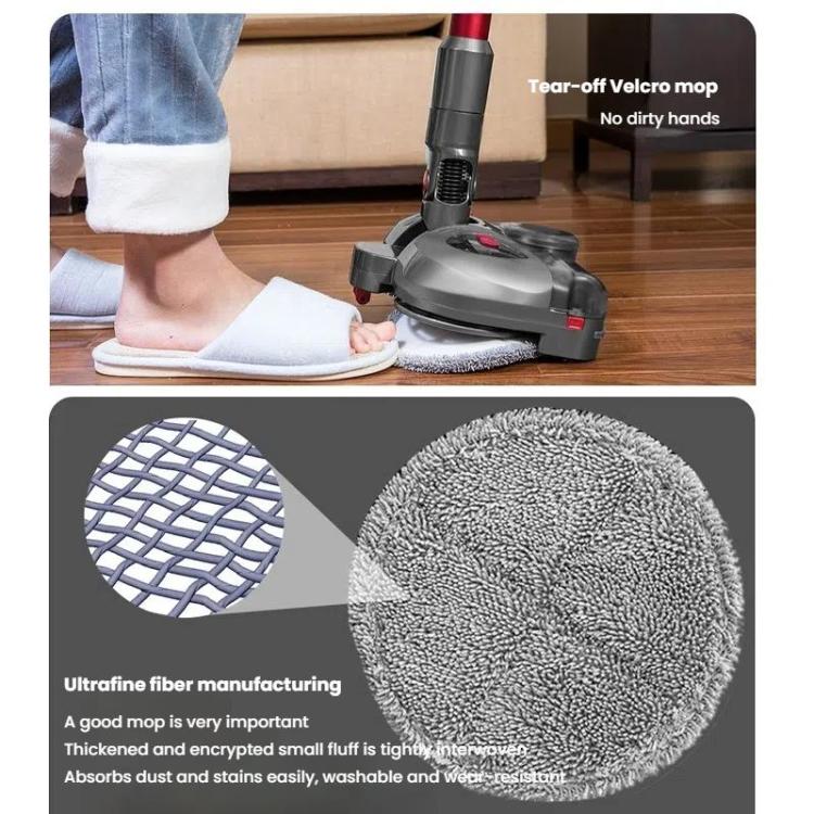 Testa di mocio elettrico 4 in 1 con luce sterilizzatrice UV e serbatoio dell'acqua, For Dyson V7 / V8 / V10 / V11, For Dyson V12 Slim / V10 Slim