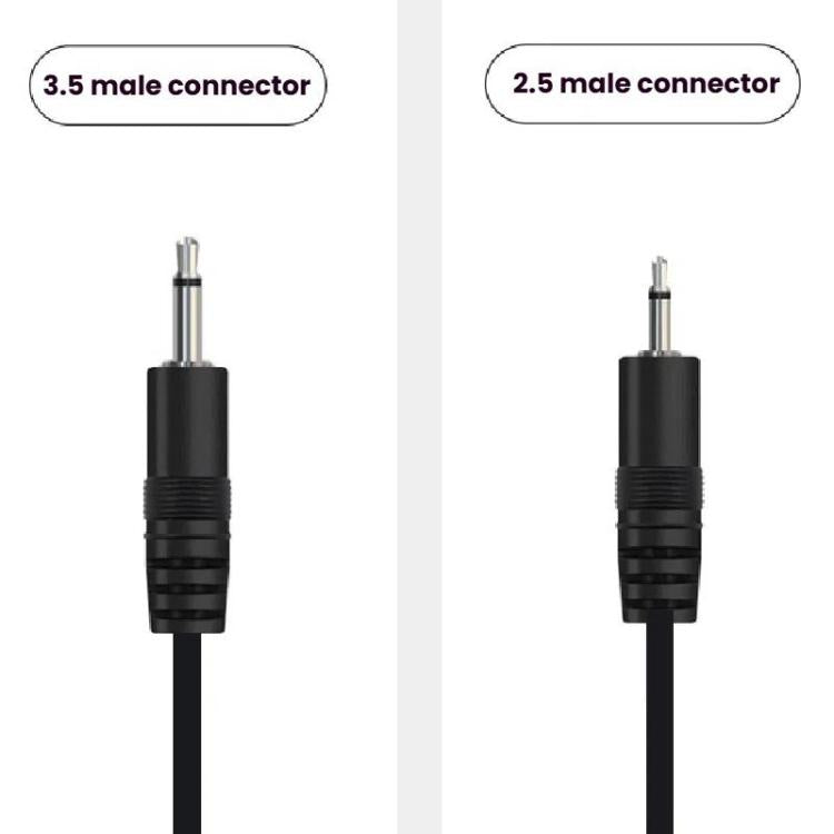 Cavo mono 2 pin AUX Cavo singolo altoparlante Cavo di alimentazione audio Cavo audio, lunghezza: 25 cm, 2.5mm Male, 2.5mm Female, 3.5mm Male, 3.5mm Female