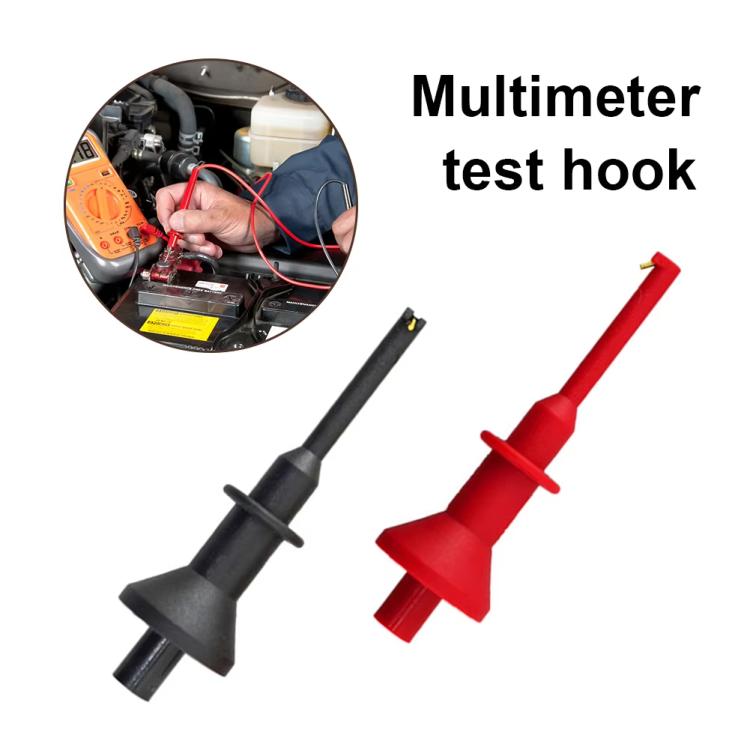 1pair Universal Multimeter Extended Telescopic Test Hook, 2mm Straight Plug, 4mm Straight Plug