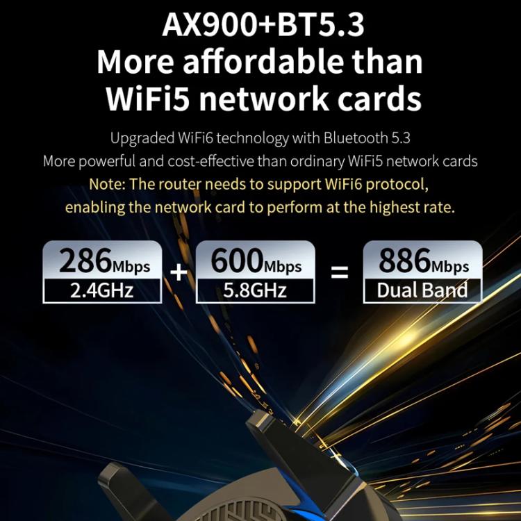 COMFAST CF-947AX 2.4G & 5.8G 900Mbps WiFi6 Bluetooth Network Card, CF-947AX