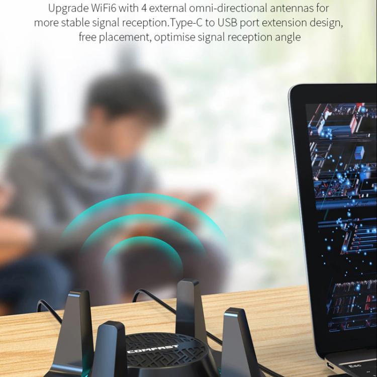 COMFAST CF-947AX 2.4G & 5.8G 900Mbps WiFi6 Bluetooth Network Card, CF-947AX