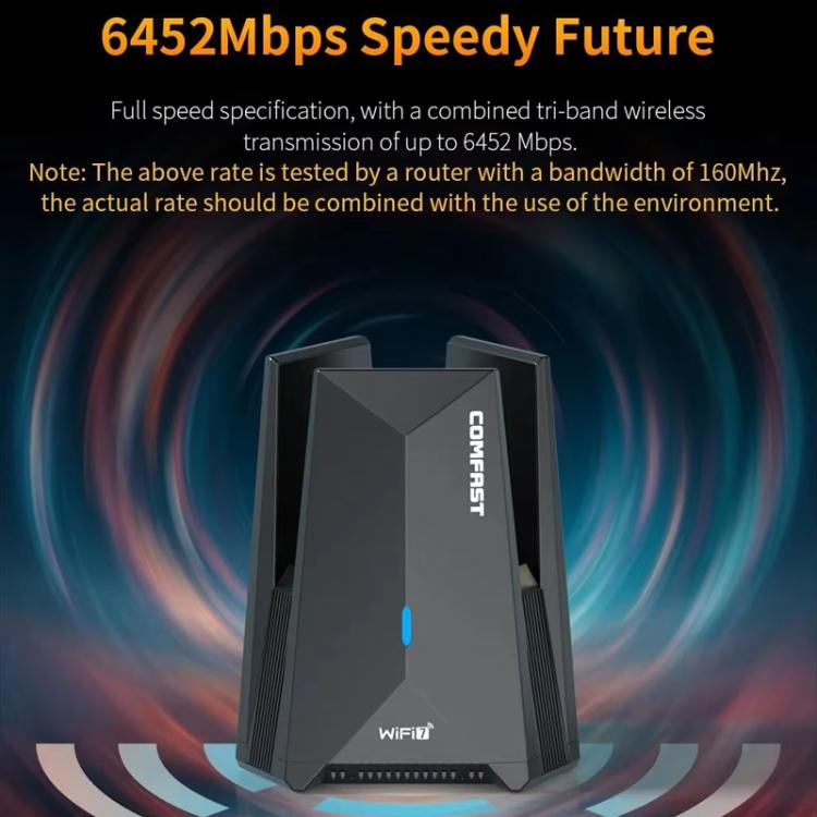 COMFAST CF-987BE Tri-band 6500Mbps WiFi7 USB 3.0 Wireless Network Adapter, CF-987BE