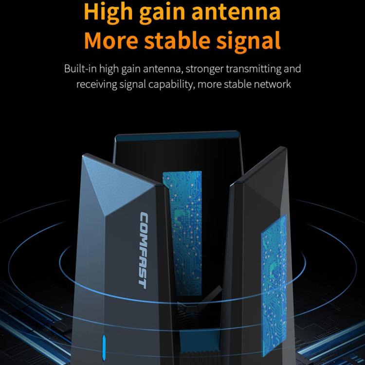 COMFAST CF-987BE Tri-band 6500Mbps WiFi7 USB 3.0 Wireless Network Adapter, CF-987BE