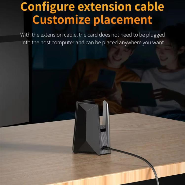 COMFAST CF-987BE Tri-band 6500Mbps WiFi7 USB 3.0 Wireless Network Adapter, CF-987BE