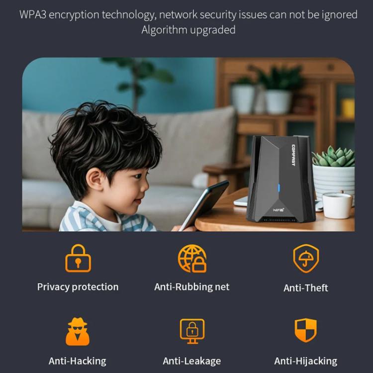 COMFAST CF-987BE Tri-band 6500Mbps WiFi7 USB 3.0 Wireless Network Adapter, CF-987BE