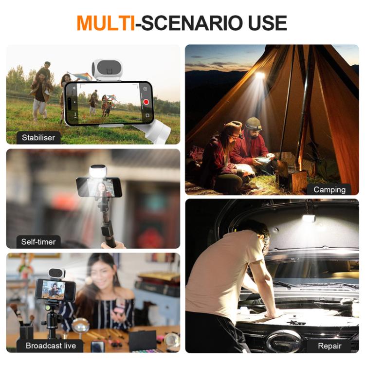 For DJI / Zhiyun Handheld Gimbal Stabilizer Fill Light Magnetic LED Photography Lamp Mobile Phone Fill Light, XJ97 One Lamp, XJ97 Dual Lamp, XJ97P One Lamp + Clips Set, XJ97P Dual Lamp + Clips Set