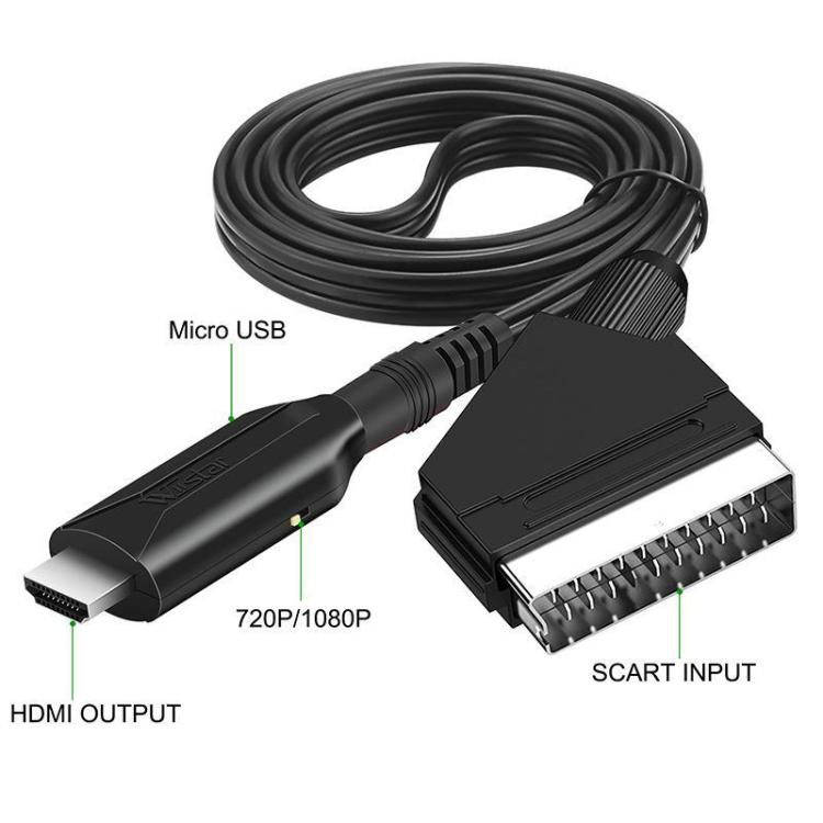 Converter For Set-Top Boxes Game Consoles Audio Video, HDMI To SCART, SCART To HDMI