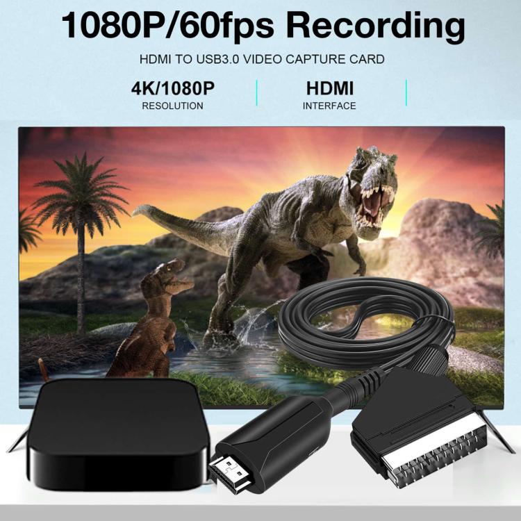 Converter For Set-Top Boxes Game Consoles Audio Video, HDMI To SCART, SCART To HDMI