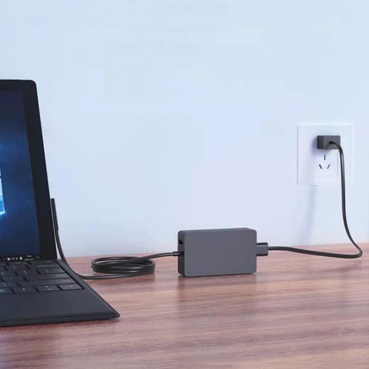 For Microsoft Surface Laptop 65W 15V 4A Fast Charger With 5V 1A USB-A Port AC Adapter, US Plug, EU Plug, UK Plug, AU Plug