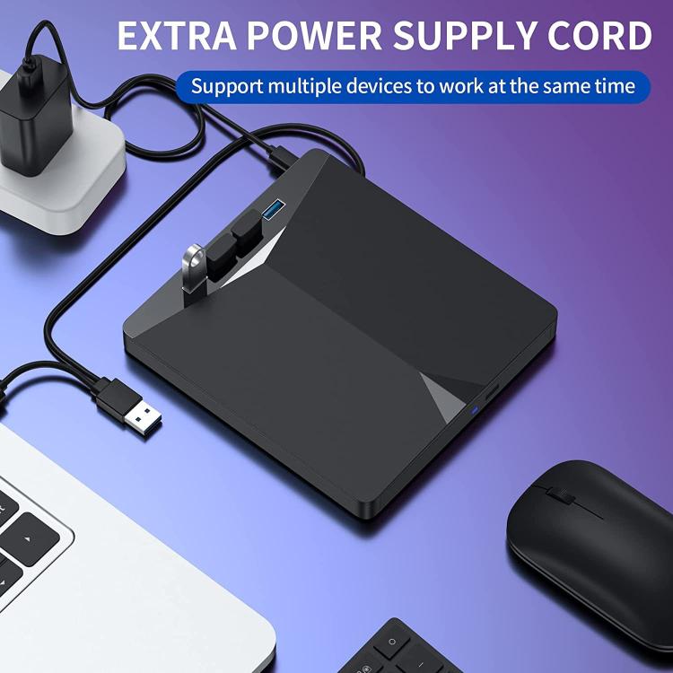 USB3.0 / Type-C External Removable Optical Drive DVD / CD Multi-Interface Writer, XD013