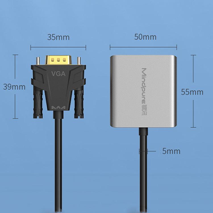 VGA To HDMI Converter For Computer Monitor Cable Adapter With Audio Power Supply, AD014