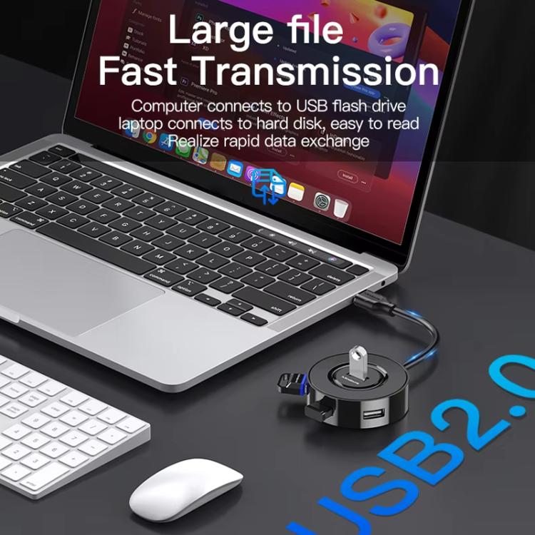 Mindpure US018 Computer Expansion USB2.0 4 Ports HUB, 0.3m Black, 1m Black, 1.5m Black, 0.3m White, 0.5m White, 1m White