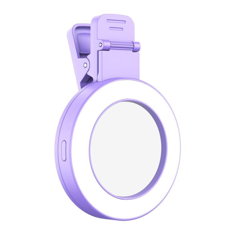 Foldable Clip-type Mobile Phone Rear Selfie Mirror Fill Light, White, Purple, Pink, White with Remote Control, Purple with Remote Control, Pink with Remote Control
