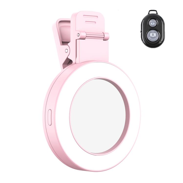 Foldable Clip-type Mobile Phone Rear Selfie Mirror Fill Light, White, Purple, Pink, White with Remote Control, Purple with Remote Control, Pink with Remote Control