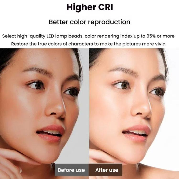 Live Streaming Fill Light LED Photography Lamp Mobile Phone Eye Protection Soft Light Selfie Lamp, 8inch(Black), 10inch(Black), 10inch(White), 12inch(Black)