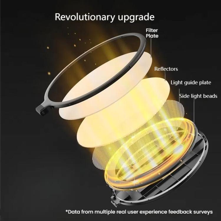 Live Streaming Fill Light LED Photography Lamp Mobile Phone Eye Protection Soft Light Selfie Lamp, 8inch(Black), 10inch(Black), 10inch(White), 12inch(Black)