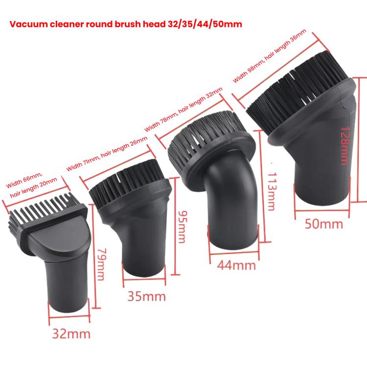 For Vacuum Cleaner Brush Head Accessories Suction Head Round Brush, 32x79mm, 35x95mm, 44x113mm, 50x128mm