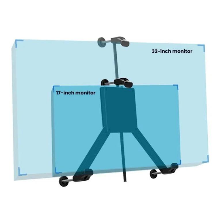 Holeless Monitor Mount for 17-32 Inch Screens Quick Installation and Removal Bracket, Adapter Black
