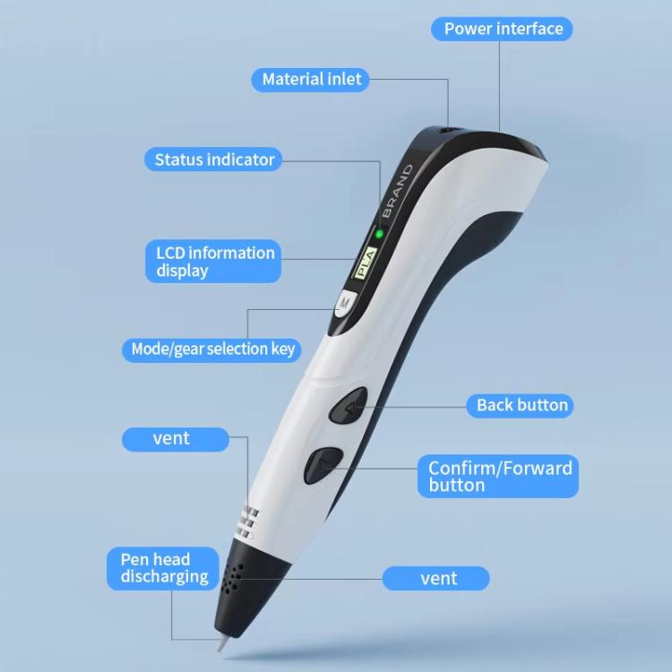 3D Printing Pen Kids Education Drawing DIY Doodle Stereoscopic Drawing 3D Pen