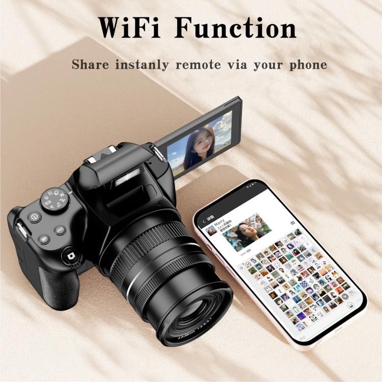 4K 72MP 12X Optical Zoom Student Digital Camera WiFi HD Video Camera With 3 Inch Flip Screen, W3