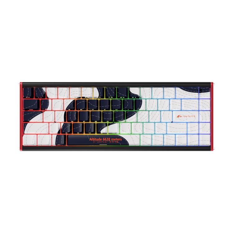 Ajazz ALUX68 MAX RGB Single Wired DIY Magnetic Shaft Mechanical Keyboard, White, Gradient Pink, Day Night, Snow Bottel