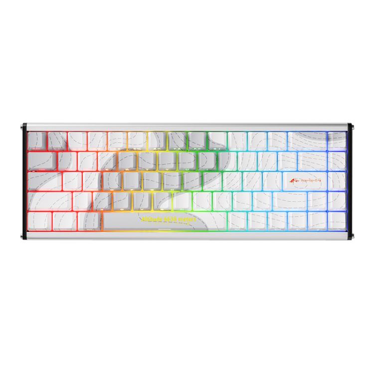 Ajazz ALUX68 MAX RGB Single Wired DIY Magnetic Shaft Mechanical Keyboard, White, Gradient Pink, Day Night, Snow Bottel