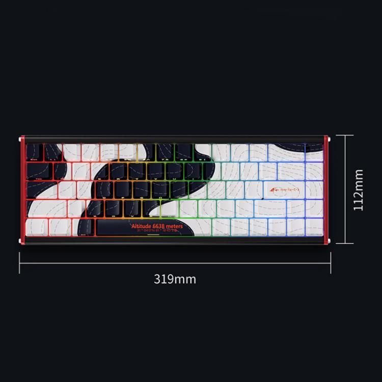 Ajazz ALUX68 MAX RGB Single Wired DIY Magnetic Shaft Mechanical Keyboard, White, Gradient Pink, Day Night, Snow Bottel
