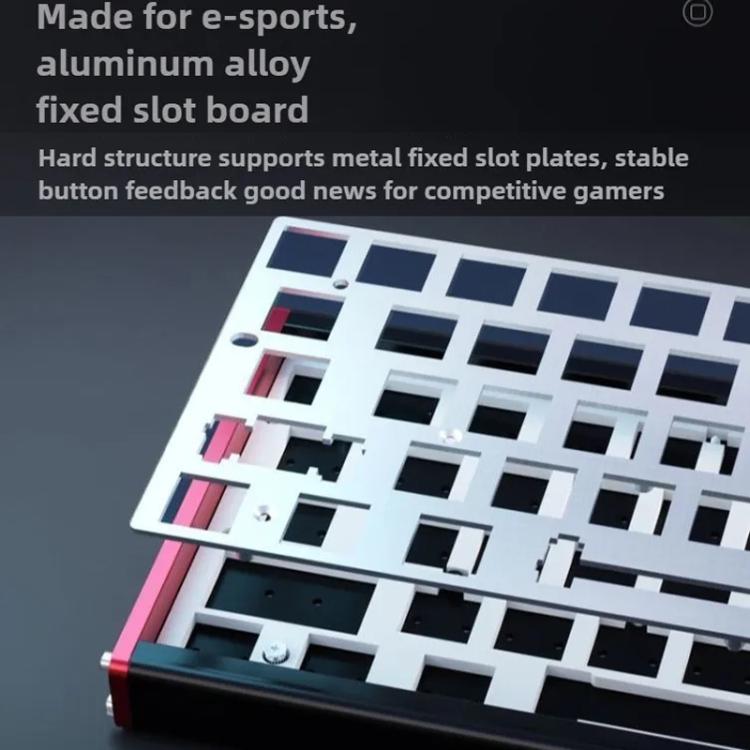 Ajazz ALUX68 MAX RGB Single Wired DIY Magnetic Shaft Mechanical Keyboard, White, Gradient Pink, Day Night, Snow Bottel