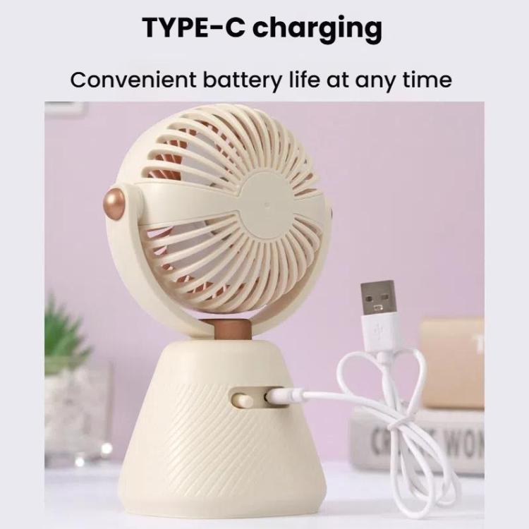 Desktop 100-speed Mini Student Bedroom Fan Portable USB Rechargeable Desktop Small Fan
