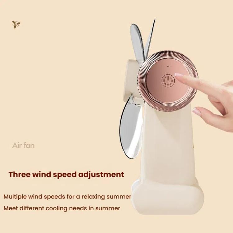 Multifunctional Fan Light Sound Big Wind Power With Light Wall Mounted Long Life Desktop Small Ceiling Fan, Rechargeable Beige, Remote Control Beige, Rechargeable Blue, Remote Control Blue