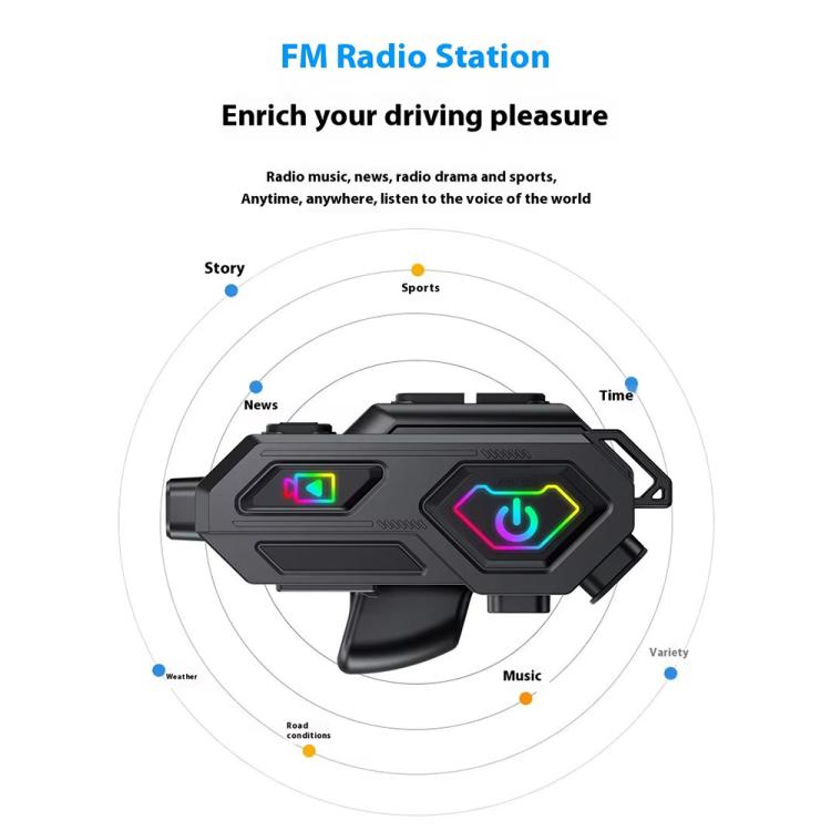 C8Max Motorcycle Intercom Video Helmet Bluetooth Headset HD Video Recorder, Soft Mic, Hard Mic, Soft and Hard Mics