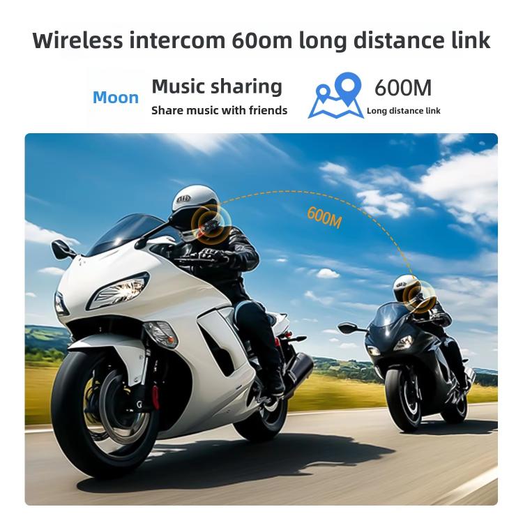 C8Max Motorcycle Intercom Video Helmet Bluetooth Headset HD Video Recorder, Soft Mic, Hard Mic, Soft and Hard Mics