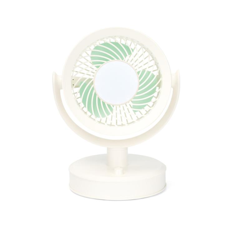Desktop Fan Outdoor Student Office Portable Rechargeable USB Tabletop Small Fan, Without Light (White), Without Light (Khaki), With Light (White), With Light (Khaki)