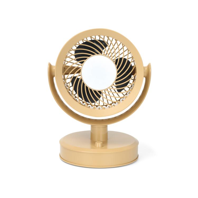 Desktop Fan Outdoor Student Office Portable Rechargeable USB Tabletop Small Fan, Without Light (White), Without Light (Khaki), With Light (White), With Light (Khaki)