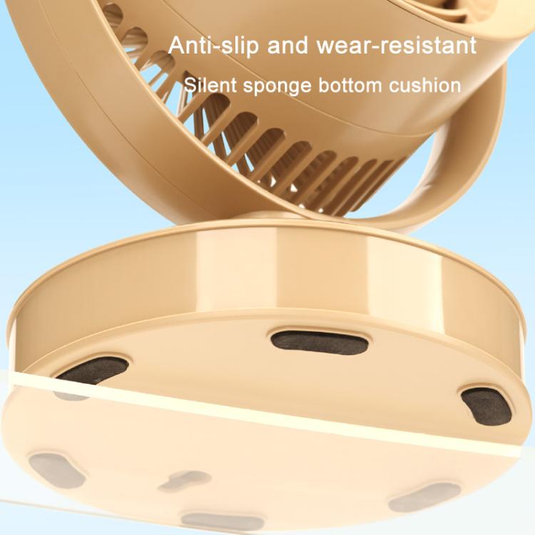 Desktop Fan Outdoor Student Office Portable Rechargeable USB Tabletop Small Fan, Without Light (White), Without Light (Khaki), With Light (White), With Light (Khaki)